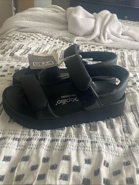 Black Papillio Birkenstock Platform Sandals